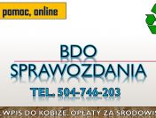 Odpady, sprawozdanie, cena, tel. 504-746-203 pomoc, porady, wykaz, raport