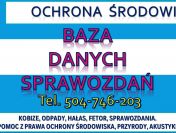 Sprawozdanie do Bazy Danych Sprawozdań, cena tel. 504-746-203.SZWO